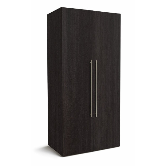 Atlas 2 Door Wardrobe - Black & Brown (B Grade)