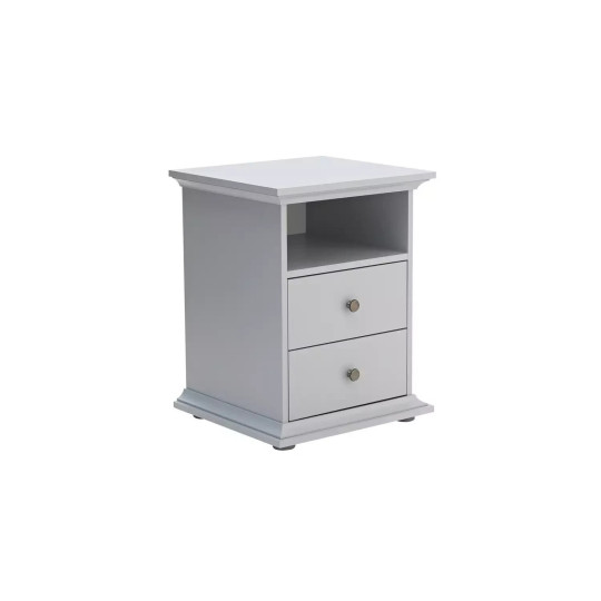  Heathland 2 Drawer Bedside Table - Grey