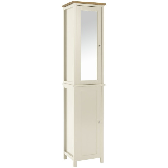 Home Livingston Tallboy - Cream | Modern Bedroom Storage Cabinet Shelving Unit