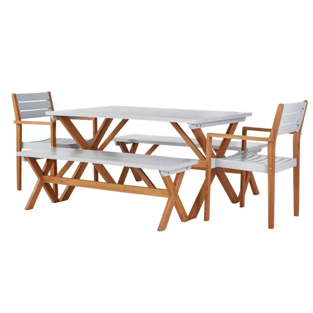 Richmond 6 Seater Wooden Patio Set - Grey ( B Grade 29488 - 29489 - 29491 ) Richmond 6 Seater Wooden Patio Set - Grey ( B Grade 29488 - 29489 - 29491 )