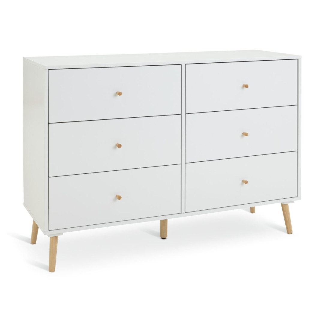Otto 3+3 Drawer Chest - White ( B Grade ) Otto 3+3 Drawer Chest - White ( B Grade )