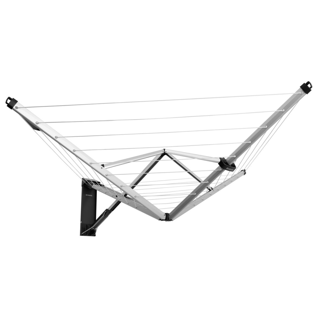 Brabantia Wall Fix 24m Clothes Airer with Protection | Folding Outdoor Dryer Brabantia Wall Fix 24m Clothes Airer with Protection | Folding Outdoor Dryer