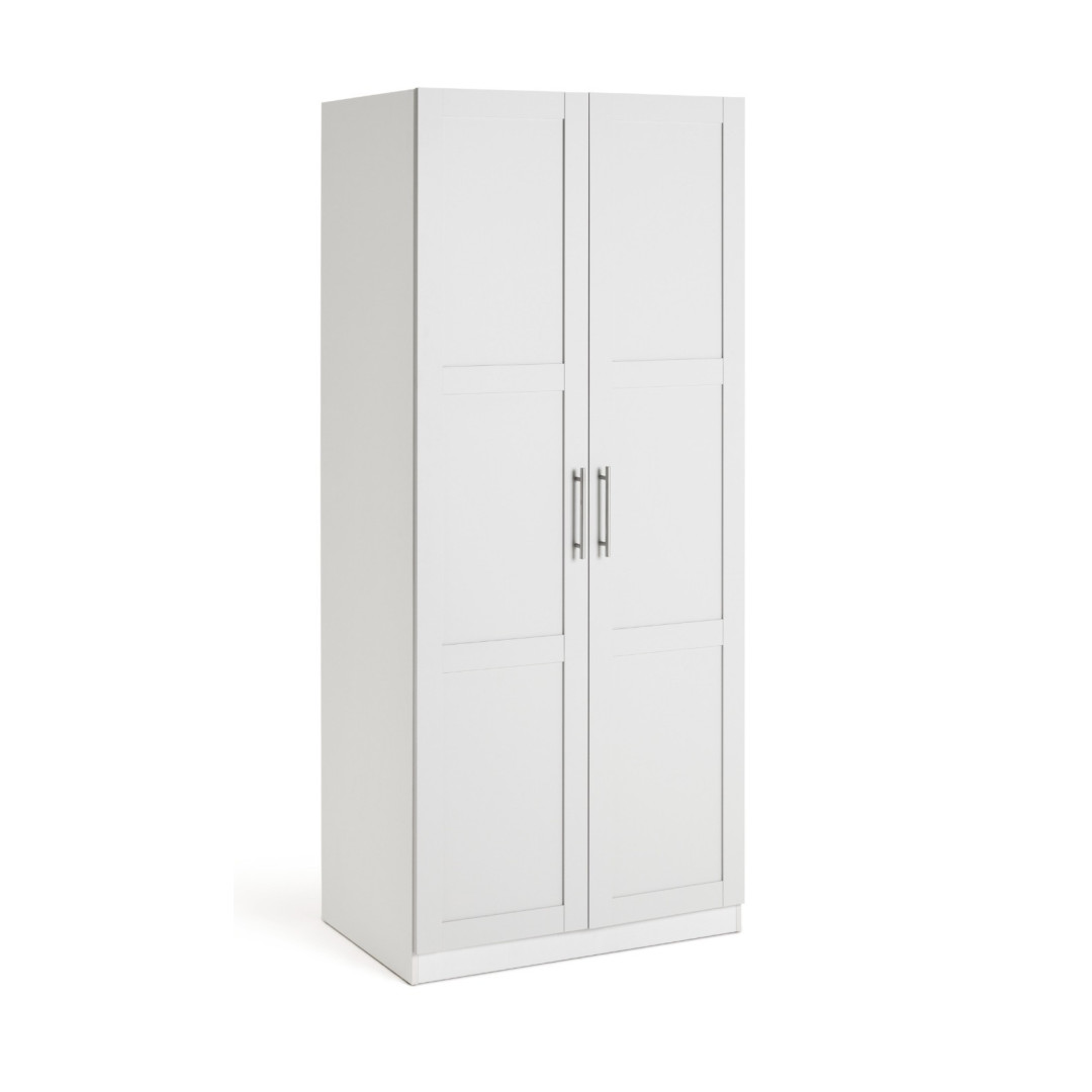 Munich Panelled 2 Door Wardrobe - White | Modern white wardrobe Munich Panelled 2 Door Wardrobe - White | Modern white wardrobe
