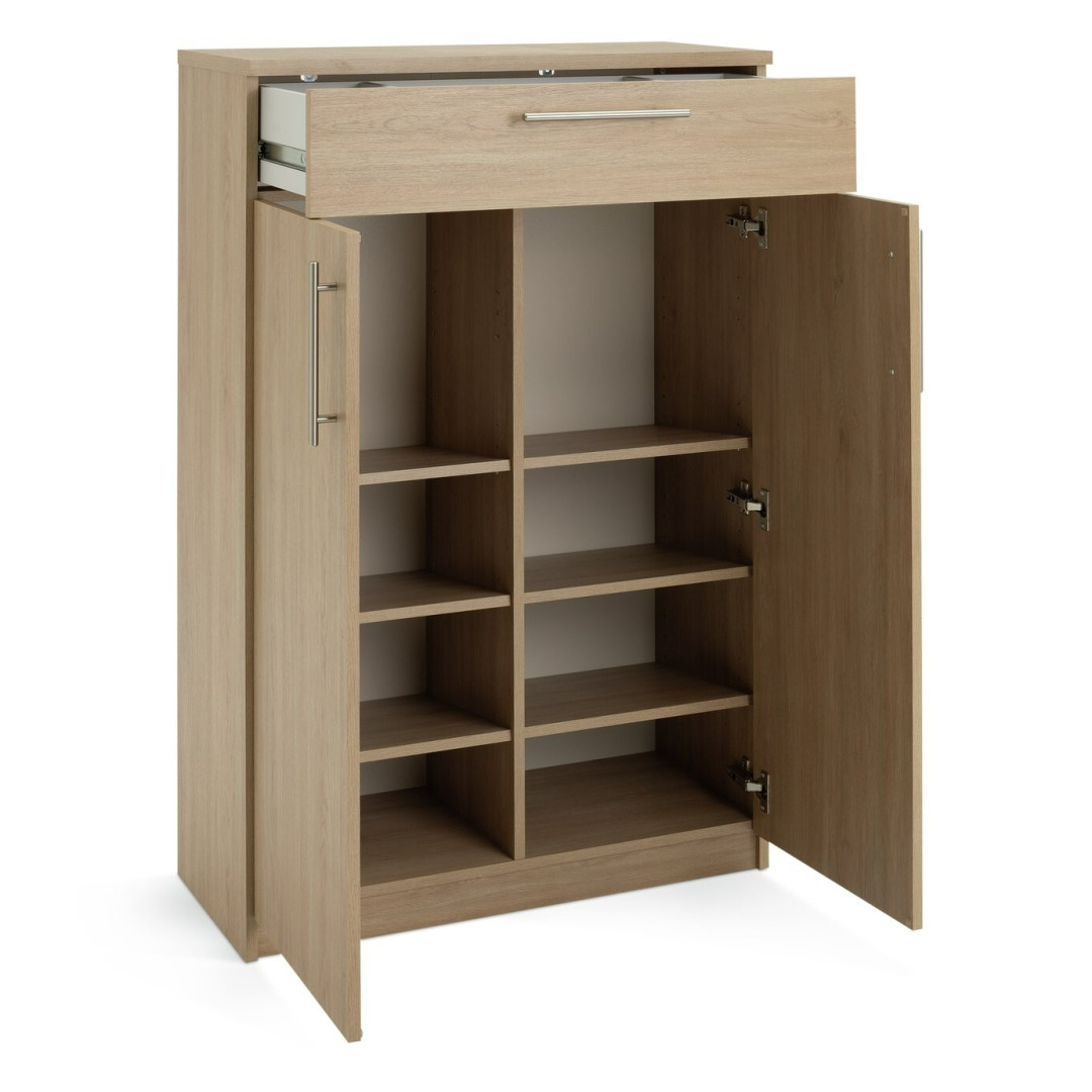 Brisbane 2 Door Shoe Storage Cabinet - Oak | Hallway Cupboard Organizer Unit Brisbane 2 Door Shoe Storage Cabinet - Oak | Hallway Cupboard Organizer Unit