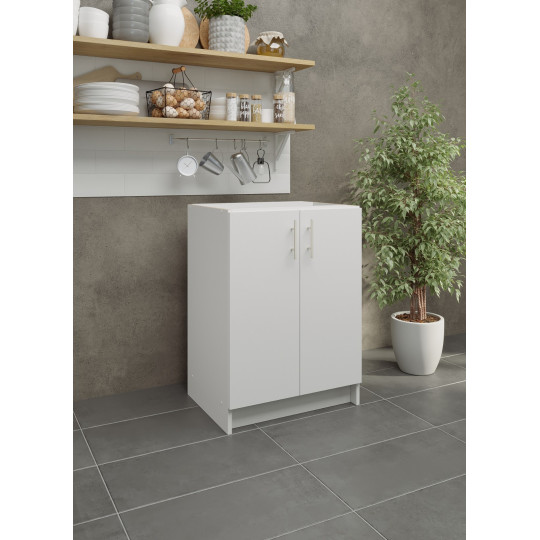 JD Greta Fixed Height Kitchen Base Unit 600mm - White Matt A-