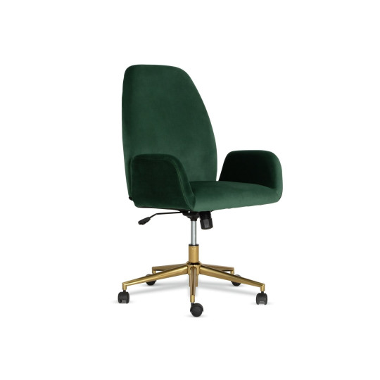 Clarice Velvet Office Chair - Green
