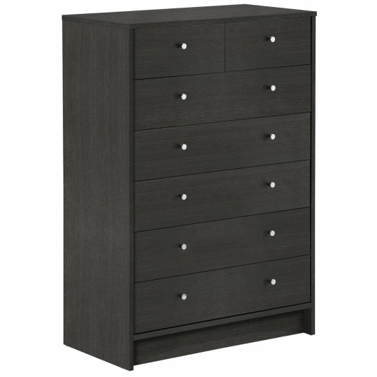 Malibu 7 Drawer Chest - Black Oak Effect ( B Grade 38362 - 38365 )