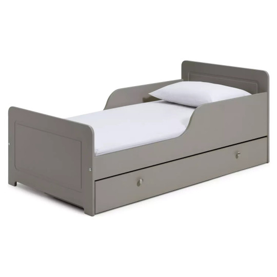 Brooklyn Toddler Bed With Drawer - Grey | Kids Bed, Storage, Low Frame