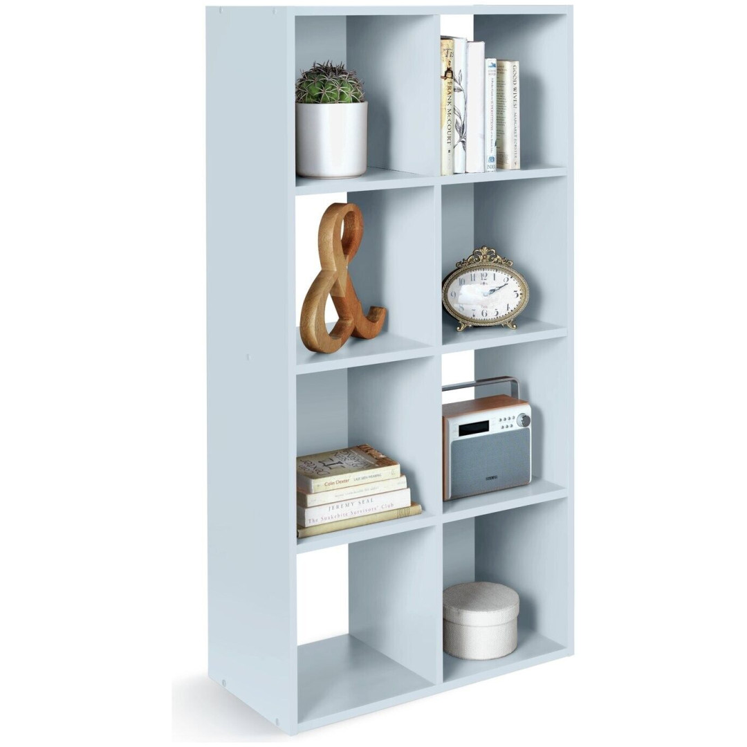 Home Squares 8 Cube Storage Unit - Grey | Organizer Shelf Living Office Home Squares 8 Cube Storage Unit - Grey | Organizer Shelf Living Office