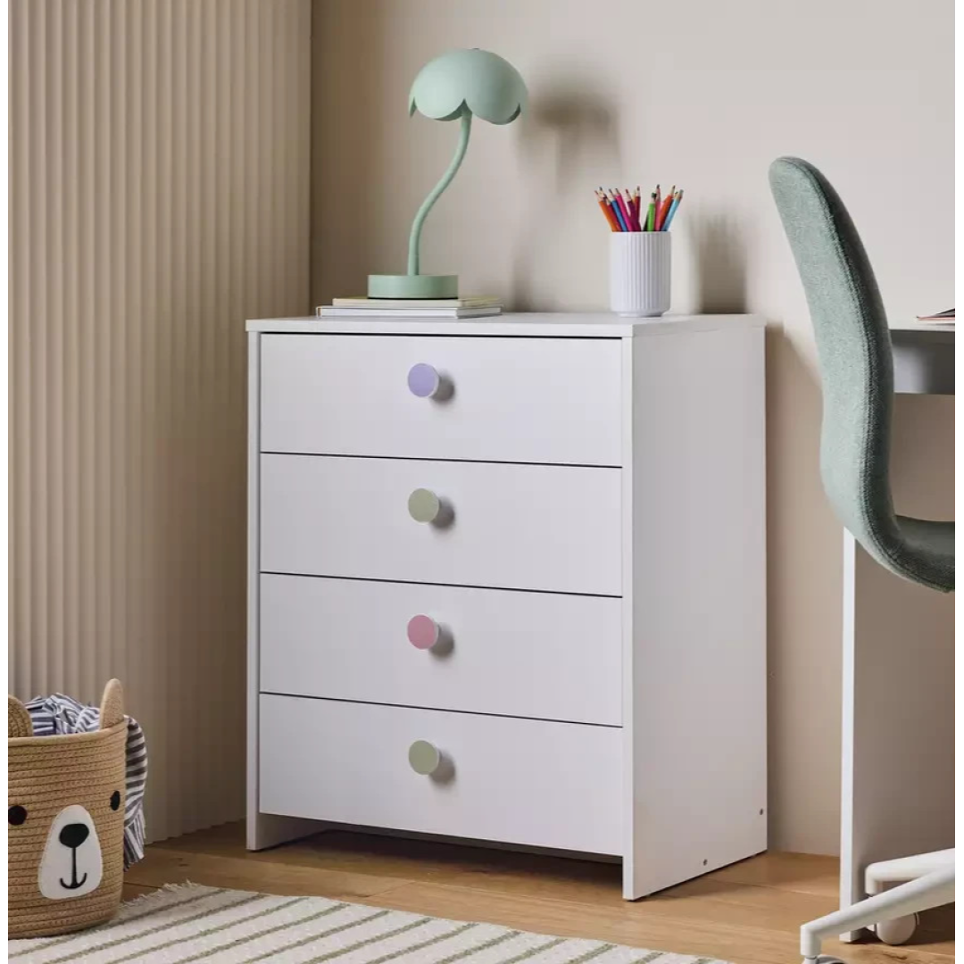 Home Juno 4 Drawer Chest White | Bedroom Storage Furniture Unit Home Juno 4 Drawer Chest White | Bedroom Storage Furniture Unit
