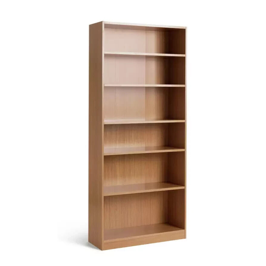 Maine Deep 6 Shelf Bookcase - Shelving Storage Unit Display Cabinet - Oak Effect Maine Deep 6 Shelf Bookcase - Shelving Storage Unit Display Cabinet - Oak Effect