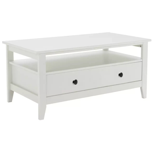 Minato 1 Drawer Coffee Table - White | Modern Living Room Furniture Unit