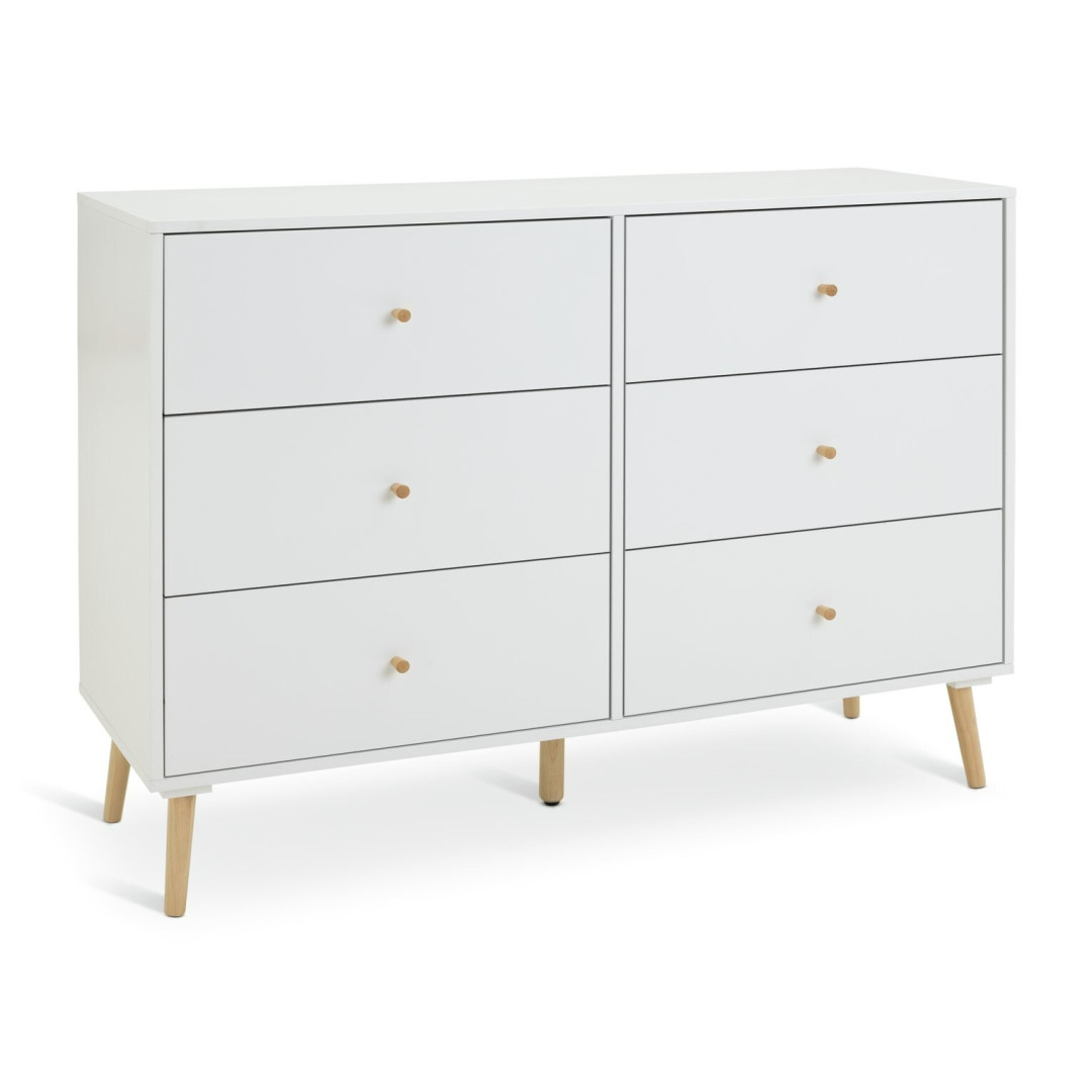 Otto 6 Drawer Chest - White | Modern Storage Cabinet Dresser Organizer Otto 6 Drawer Chest - White | Modern Storage Cabinet Dresser Organizer