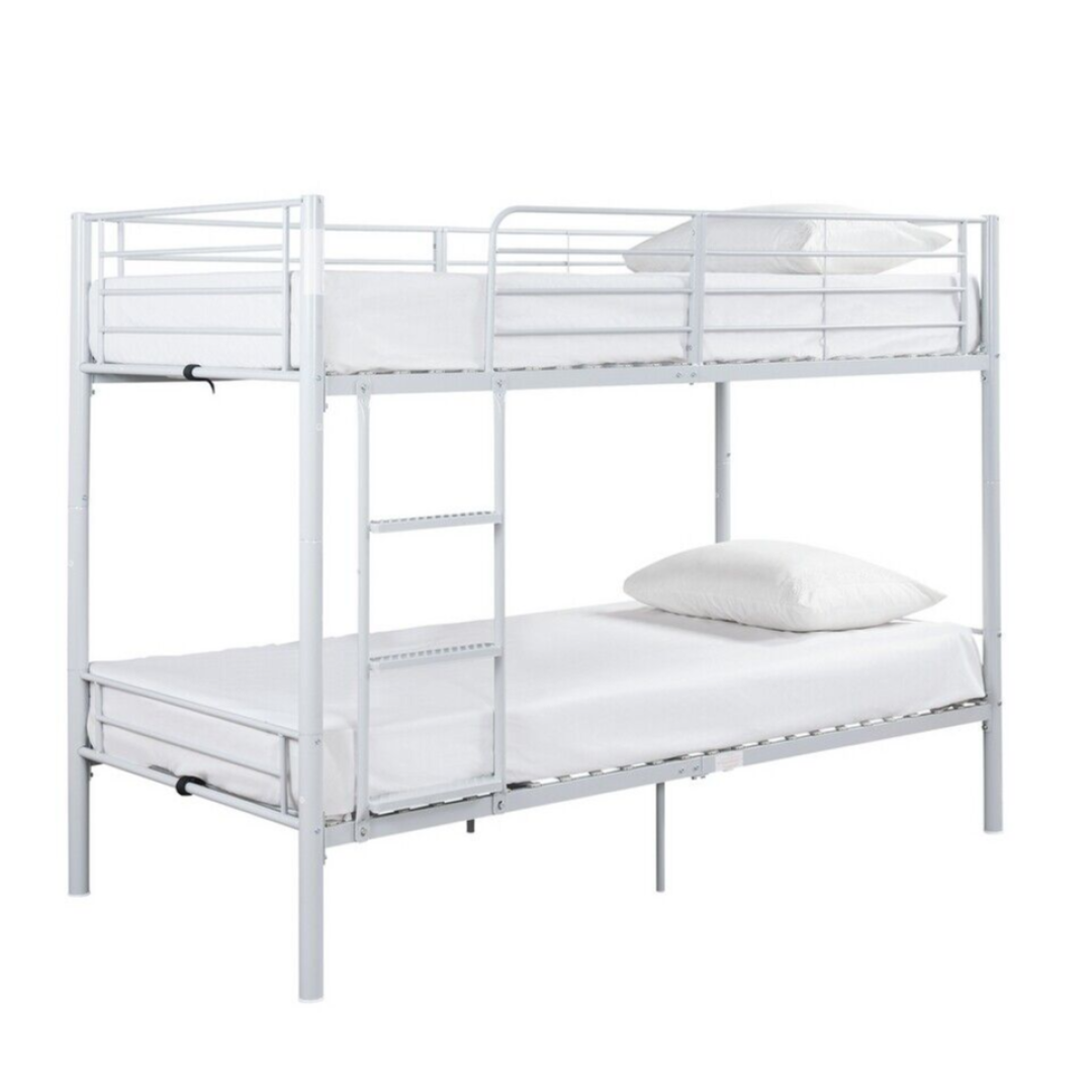 Home Mason Take Home Today Metal Bunk Bed White | Sturdy Space Saving Bed Kids Home Mason Take Home Today Metal Bunk Bed White | Sturdy Space Saving Bed Kids