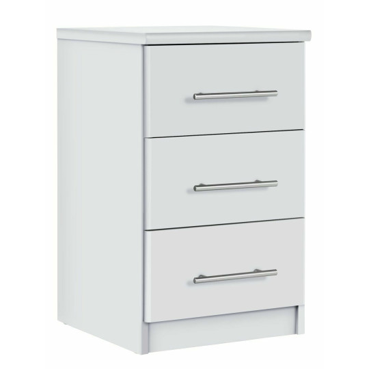 Normandy 3 Drawer Bedside Cabinet - White ( B Grade 36233 )