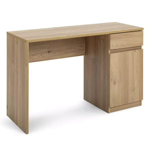 Jenson 1 Drawer Office Desk - Oak | Modern Computer Workstation Table
