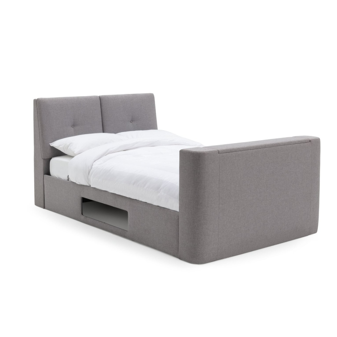 Home Jakob Kingsize TV Ottoman Bed Frame - Grey | High End Bedroom Comfort Home Jakob Kingsize TV Ottoman Bed Frame - Grey | High End Bedroom Comfort