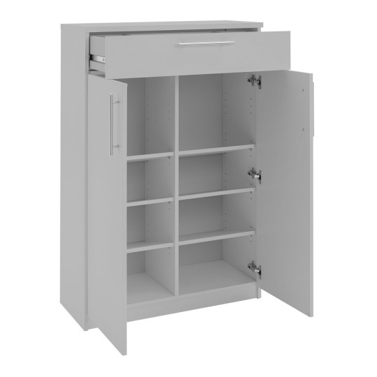 Brisbane 2 Door Shoe Storage Cabinet - Grey ( B Grade 34065 - 34066 )