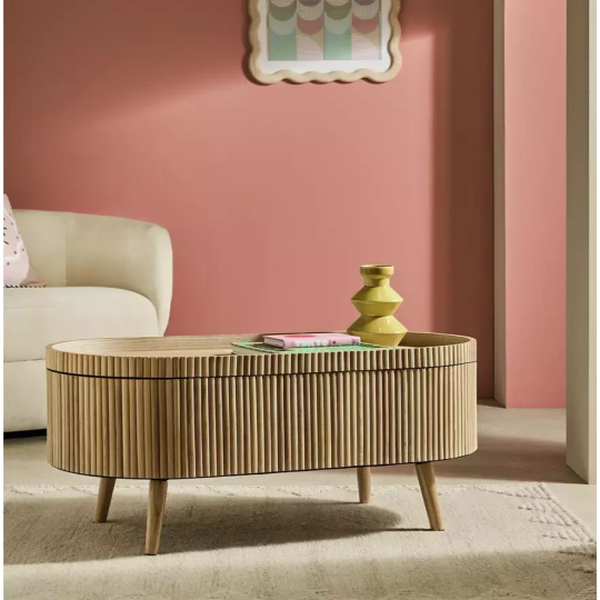 Riona Coffee Table Natural | Living Room Wooden Centre Table Furniture