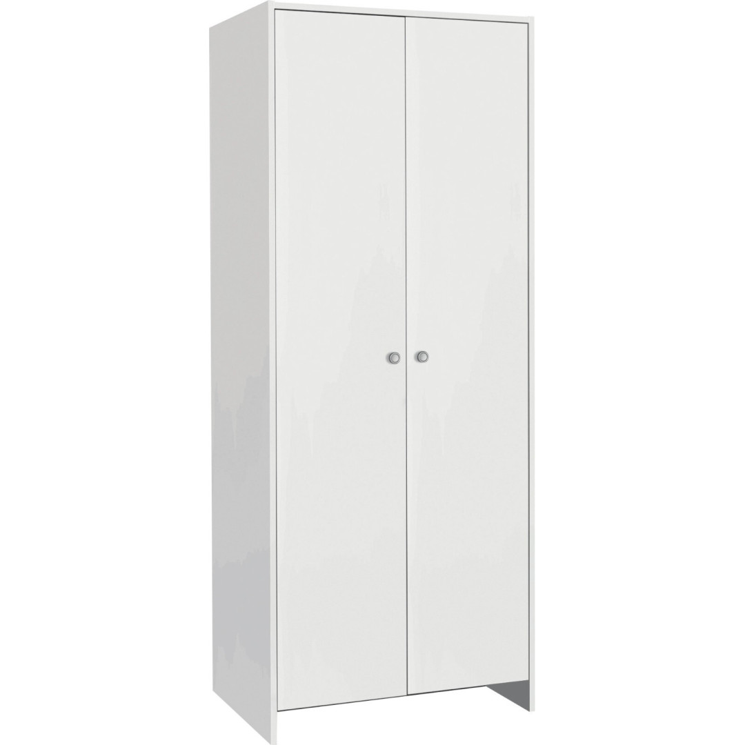 Home Seville 2 Door Wardrobe - White | Sturdy Storage Cabinet Bedroom Clothes Home Seville 2 Door Wardrobe - White | Sturdy Storage Cabinet Bedroom Clothes