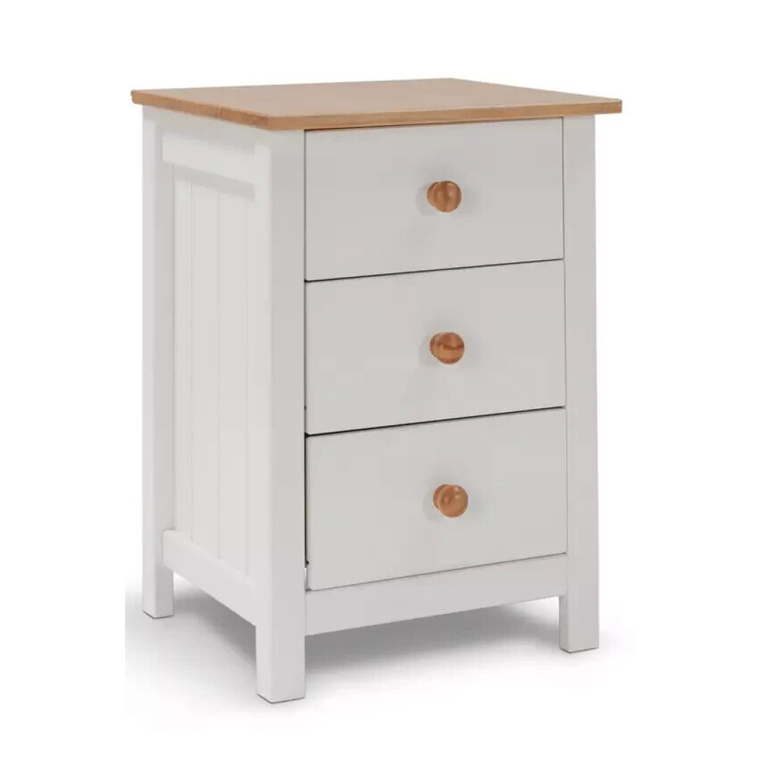Scandinavia 3 Drawer Bedside Table - Two Tone Scandinavia 3 Drawer Bedside Table - Two Tone