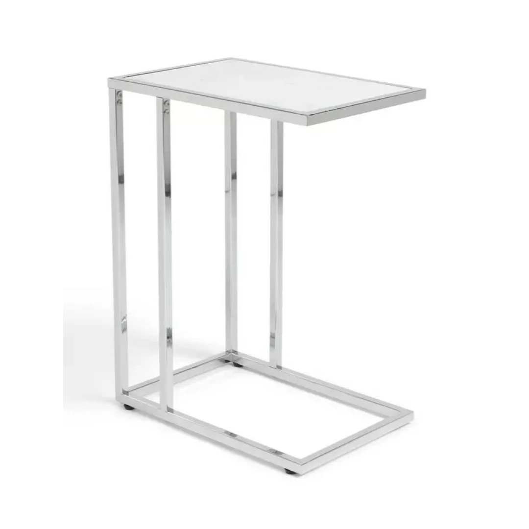 Boutique C Shaped Table Marble Effect | Side Table Sofa End Table Furniture Boutique C Shaped Table Marble Effect | Side Table Sofa End Table Furniture