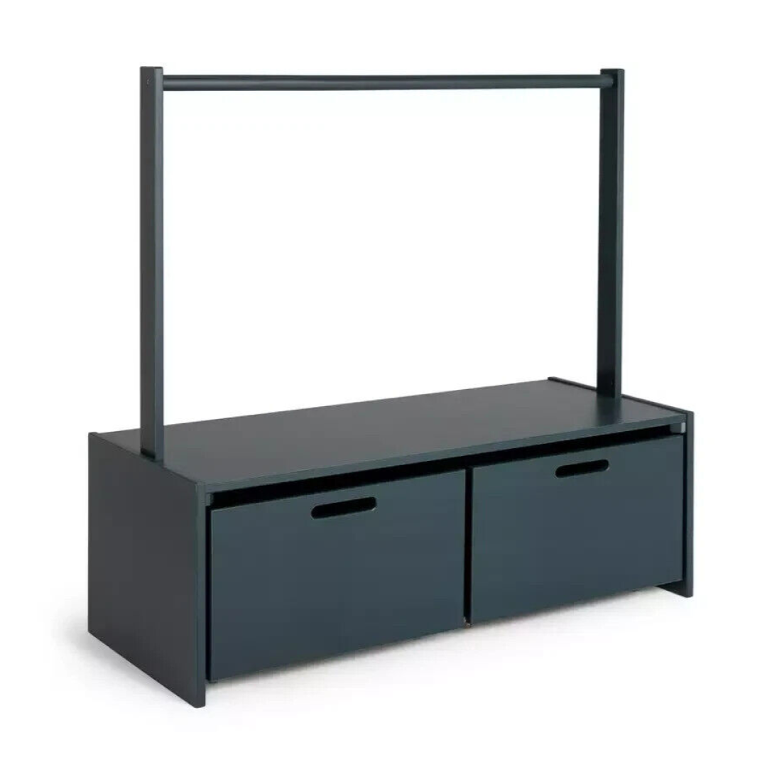 Kids Rico Hanging Rail with Storage - Blue |Children’s Bedroom Organizer Kids Rico Hanging Rail with Storage - Blue |Children’s Bedroom Organizer