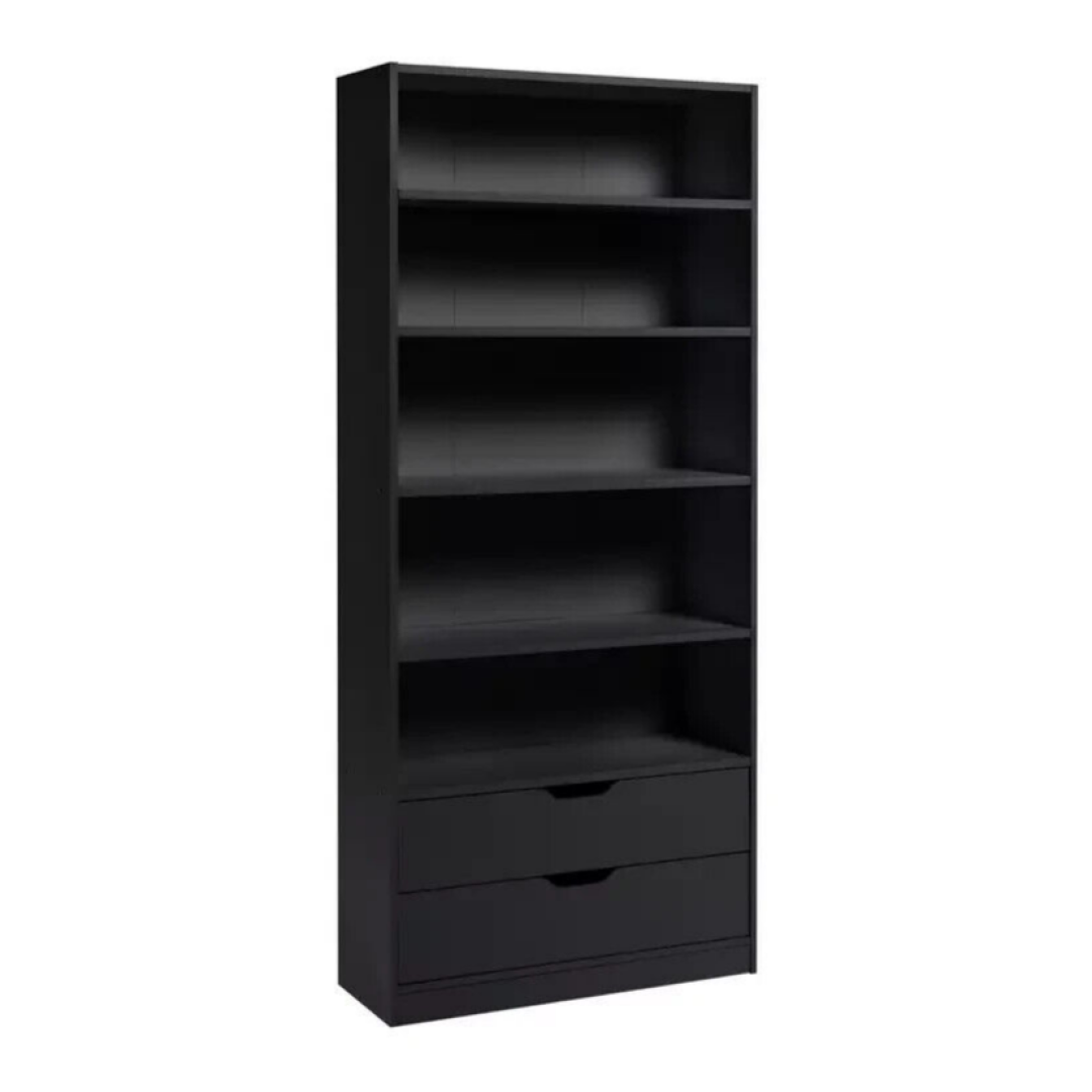 Compton 2 Drawer Bookcase - Black Compton 2 Drawer Bookcase - Black