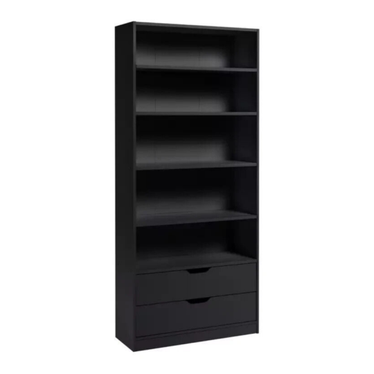  Compton 2 Drawer Bookcase - Black