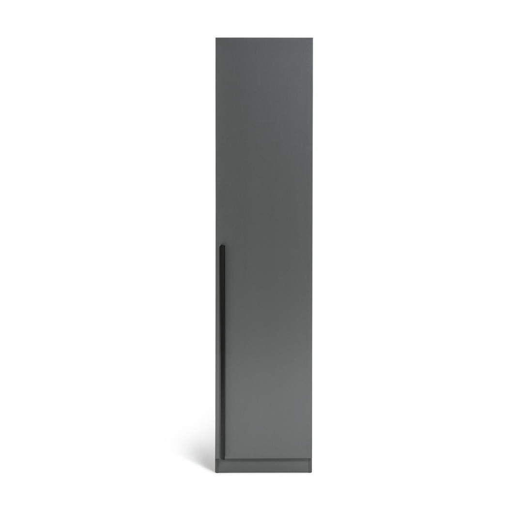 Munich 1 Door Wardrobe - Anthracite | Modern Minimalist Aesthetic Munich 1 Door Wardrobe - Anthracite | Modern Minimalist Aesthetic