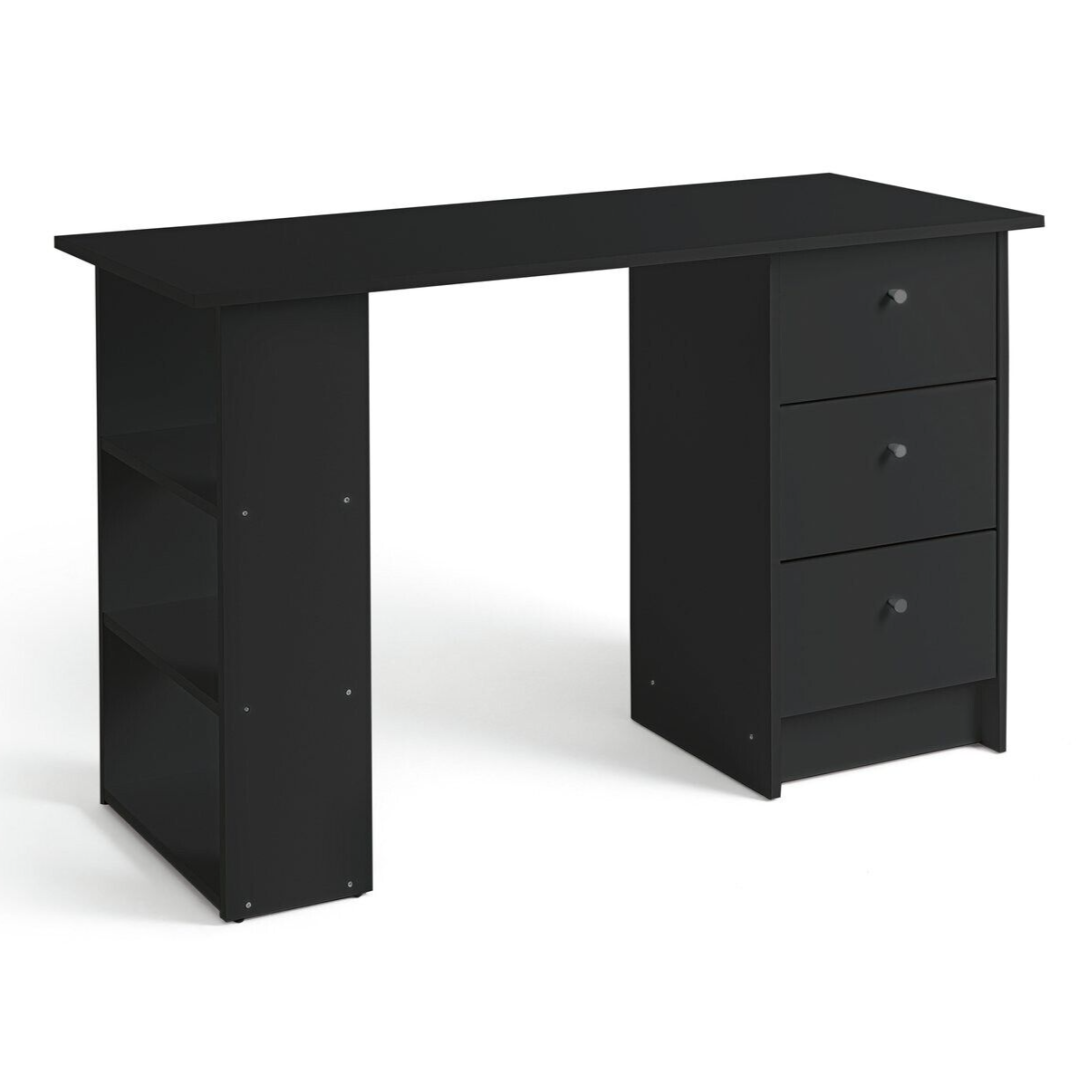 Malibu 3 Drawer Office Desk - Black ( B Grade ) Malibu 3 Drawer Office Desk - Black ( B Grade )