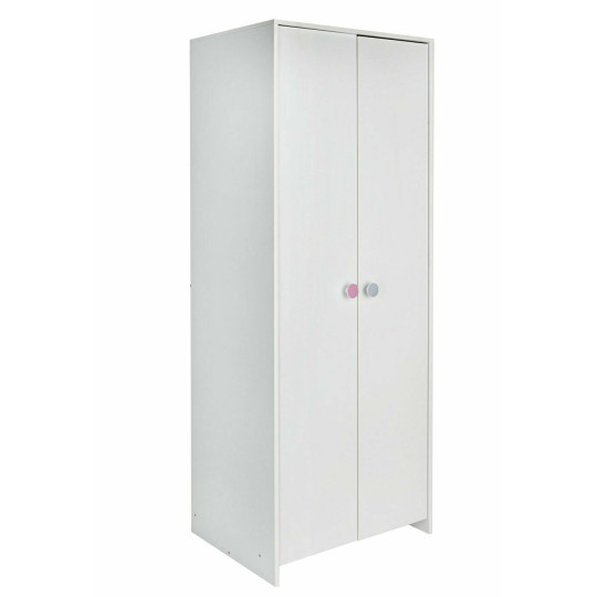 Juno 2 Door Wardrobe - White ( B Grade 54801 - 54802 )