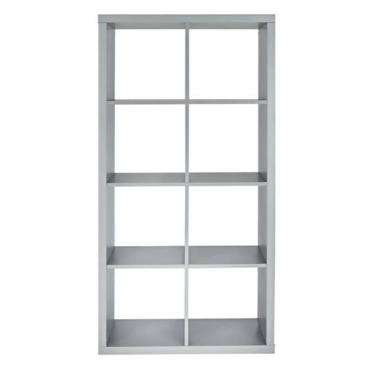 Squares Plus 8 Cube Storage Unit - Grey | Modern Organizer Shelves
