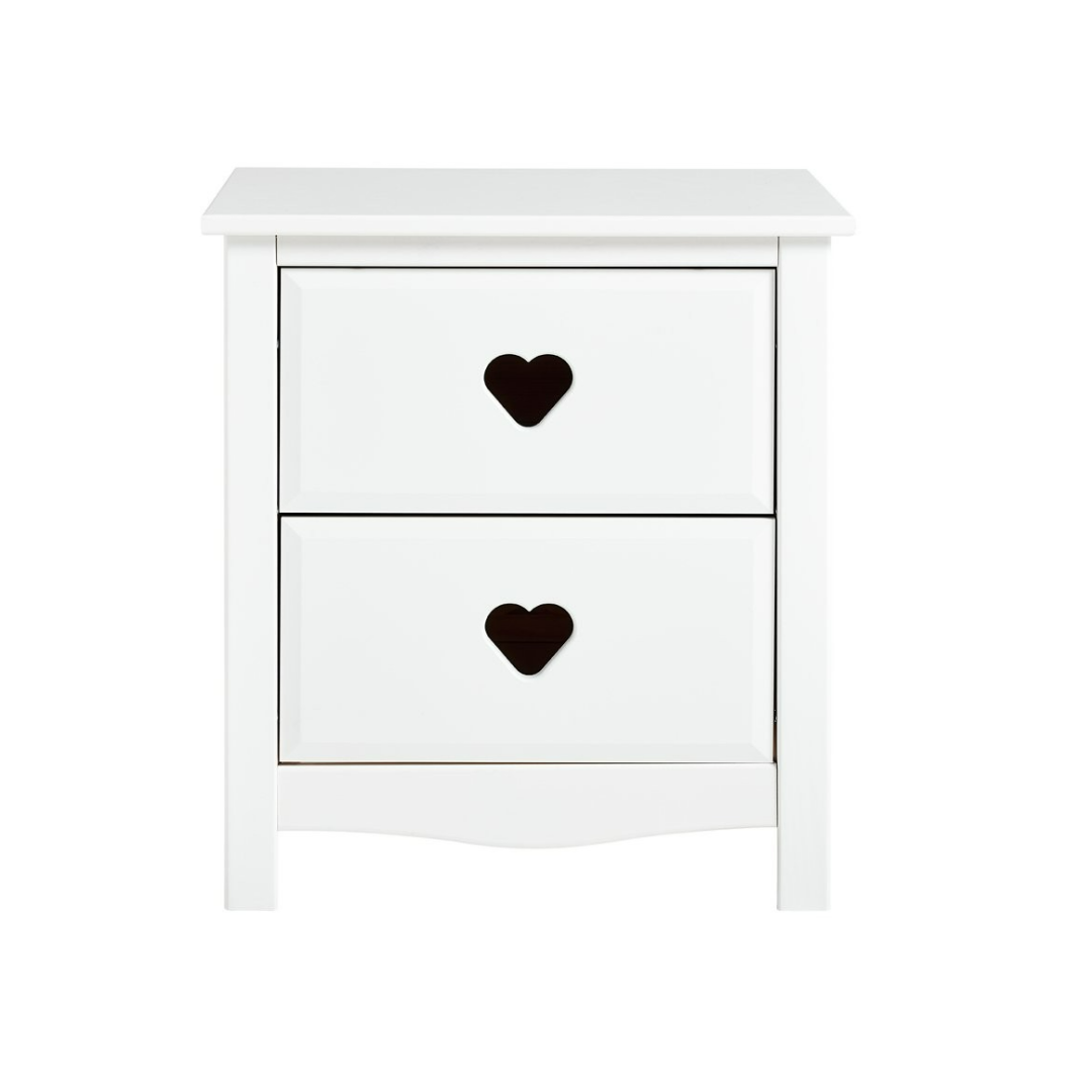 Home Kids Mia 2 Drawer Bedside Table - White | Kids’ Room Furniture Storage Home Kids Mia 2 Drawer Bedside Table - White | Kids’ Room Furniture Storage