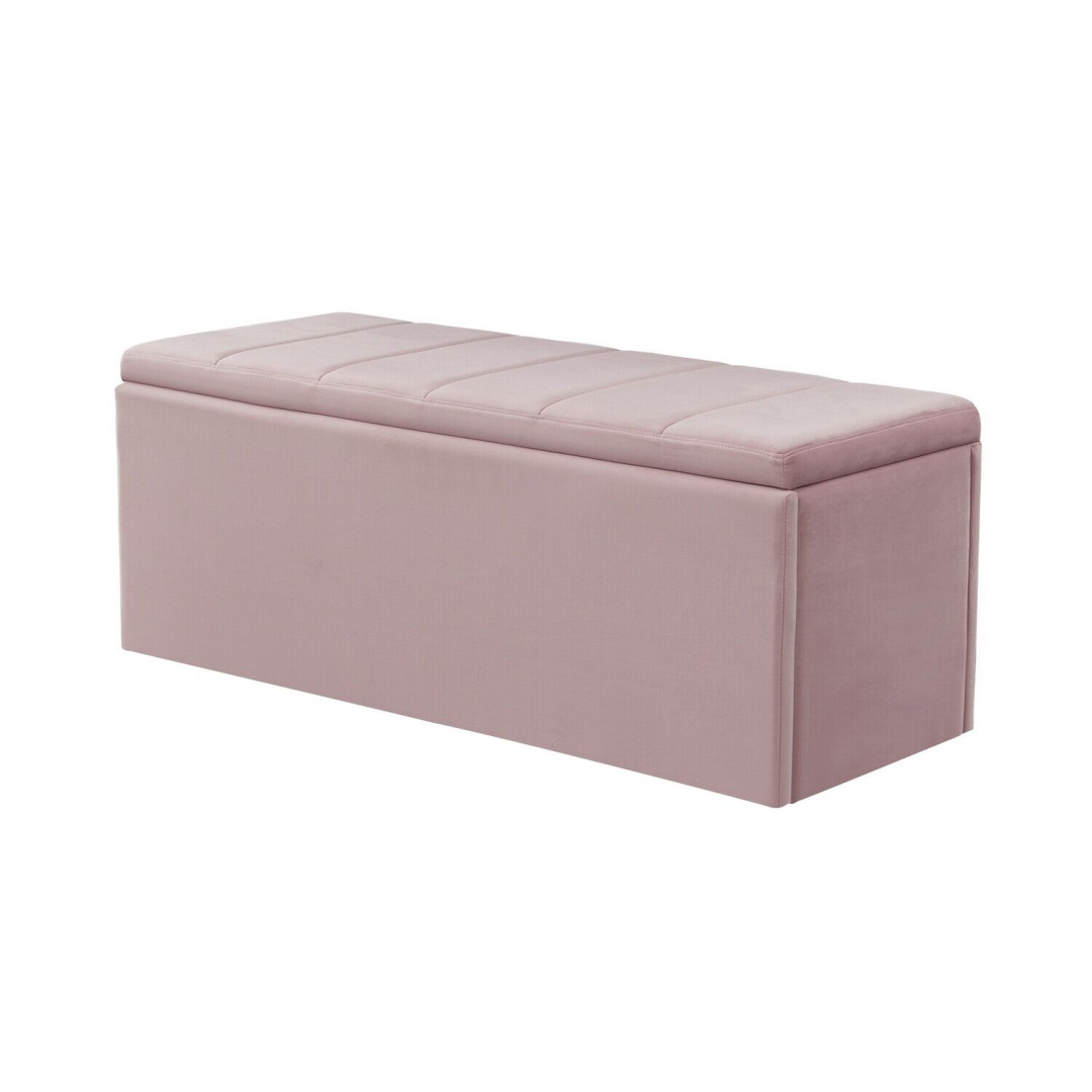Pandora Velvet Ottoman - Pink Pandora Velvet Ottoman - Pink