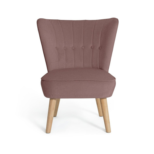 Alexis Velvet Cocktail Chair - Pink | Modern Upholstered Accent Lounge Seating