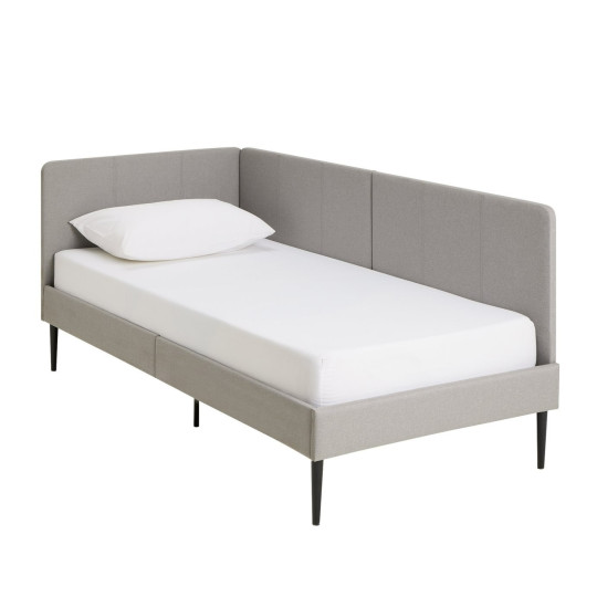 Home Kristopher Single Corner Day Bed - Grey | Practical Guest Setup