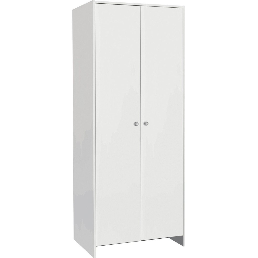 Seville 2 Door Wardrobe - White (B Grade) | White Bedroom Storage Cupboard Unit Seville 2 Door Wardrobe - White (B Grade) | White Bedroom Storage Cupboard Unit