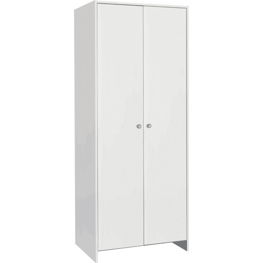 Seville 2 Door Wardrobe - White (B Grade) | White Bedroom Storage Cupboard Unit