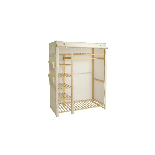 Covered Triple Wardrobe - Cream