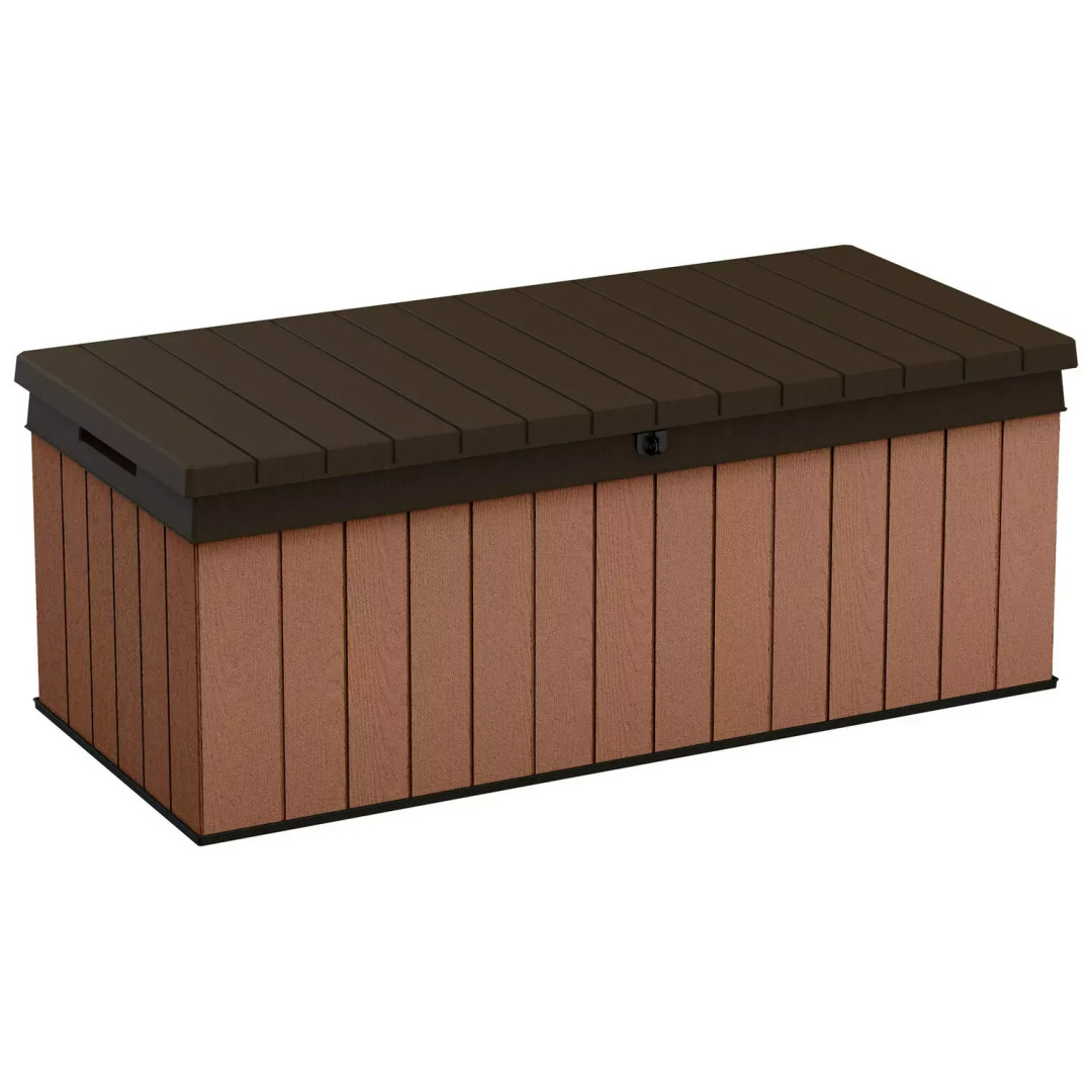 Keter Darwin 380L Outdoor Garden Storage Box - Brown Keter Darwin 380L Outdoor Garden Storage Box - Brown