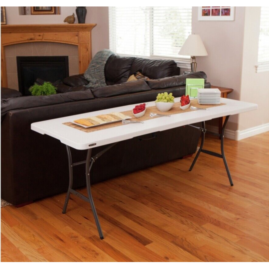 Lifetime 6ft Folding Plastic Camping Table |Portable Outdoor Picnic or BBQ Table