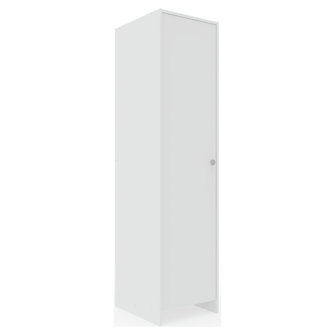Home Seville 1 Door Wardrobe - White | White Bedroom Storage Single Door Unit Home Seville 1 Door Wardrobe - White | White Bedroom Storage Single Door Unit