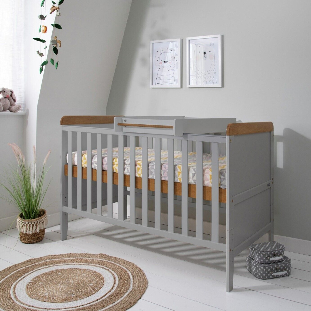 Tutti Bambini Rio Cot Bed Changer and Mattress - Grey Tutti Bambini Rio Cot Bed Changer and Mattress - Grey