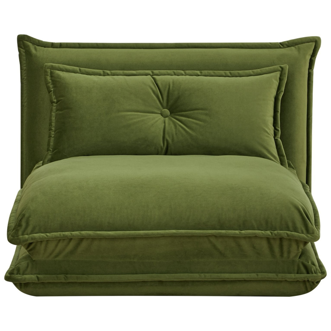 Lottie Fabric Chair Bed - Moss Green Lottie Fabric Chair Bed - Moss Green