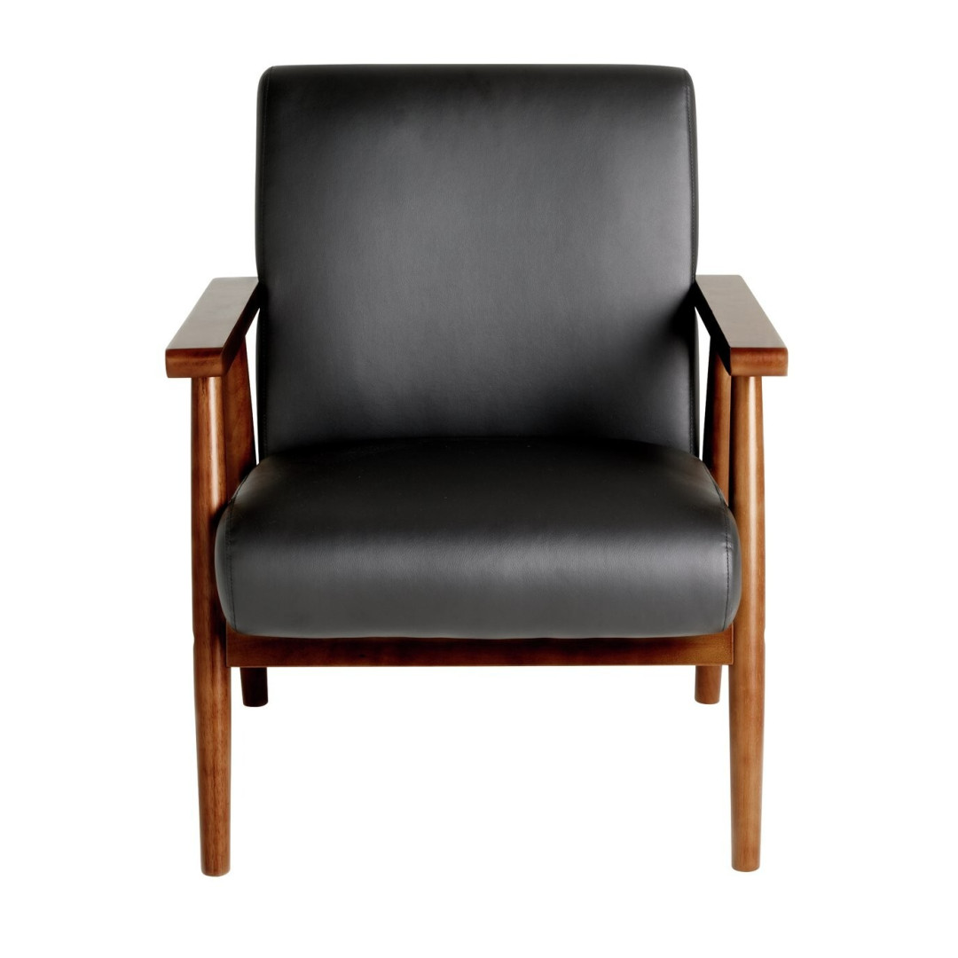 Home Watson Leather Chair - Black Home Watson Leather Chair - Black