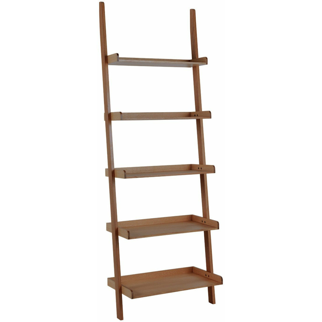 Jessie Ladder Shelf - Walnut Effect | Modern Storage Bookcase Display Un Jessie Ladder Shelf - Walnut Effect | Modern Storage Bookcase Display Un