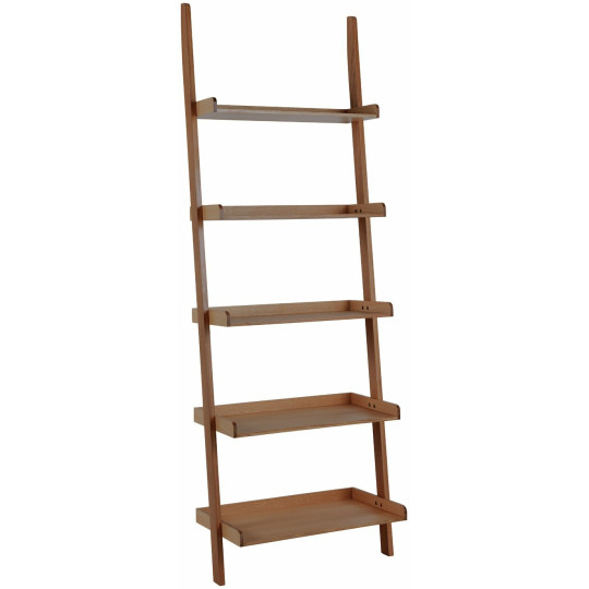 Jessie Ladder Shelf - Walnut Effect | Modern Storage Bookcase Display Un