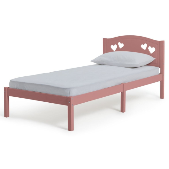 Mia Single Bed Frame - Pink with Memory Foam Mattress | Kids Bedroom Furniture