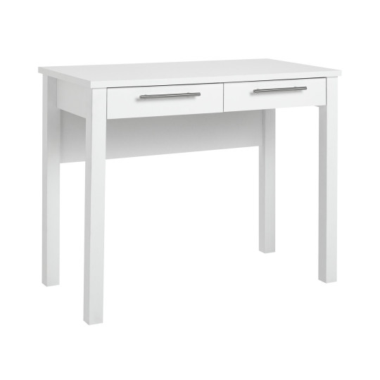 Home Brisbane 2 Drawer Dressing Table - White | Bedroom Makeup Desk Storage